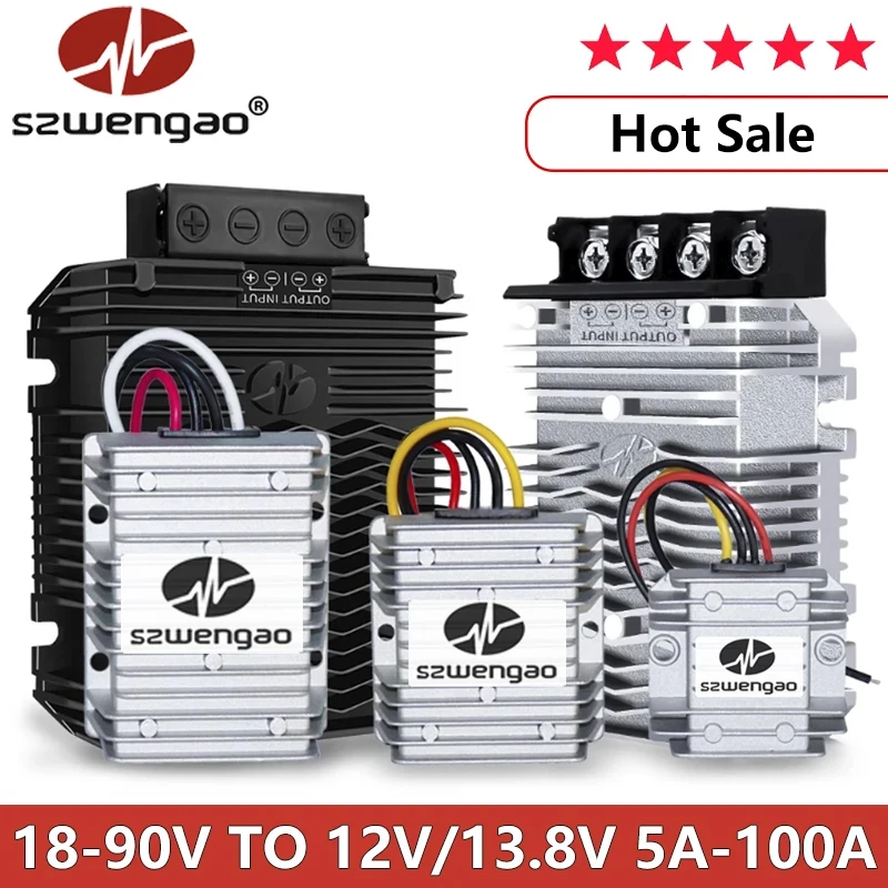 その他 s2wengao DC-DC CONVERTER 36/48V to 12V szwengao 24V 36V 48V 60V 72V to 12V/13.8V 5A 10A 20A 30A 40A 50A