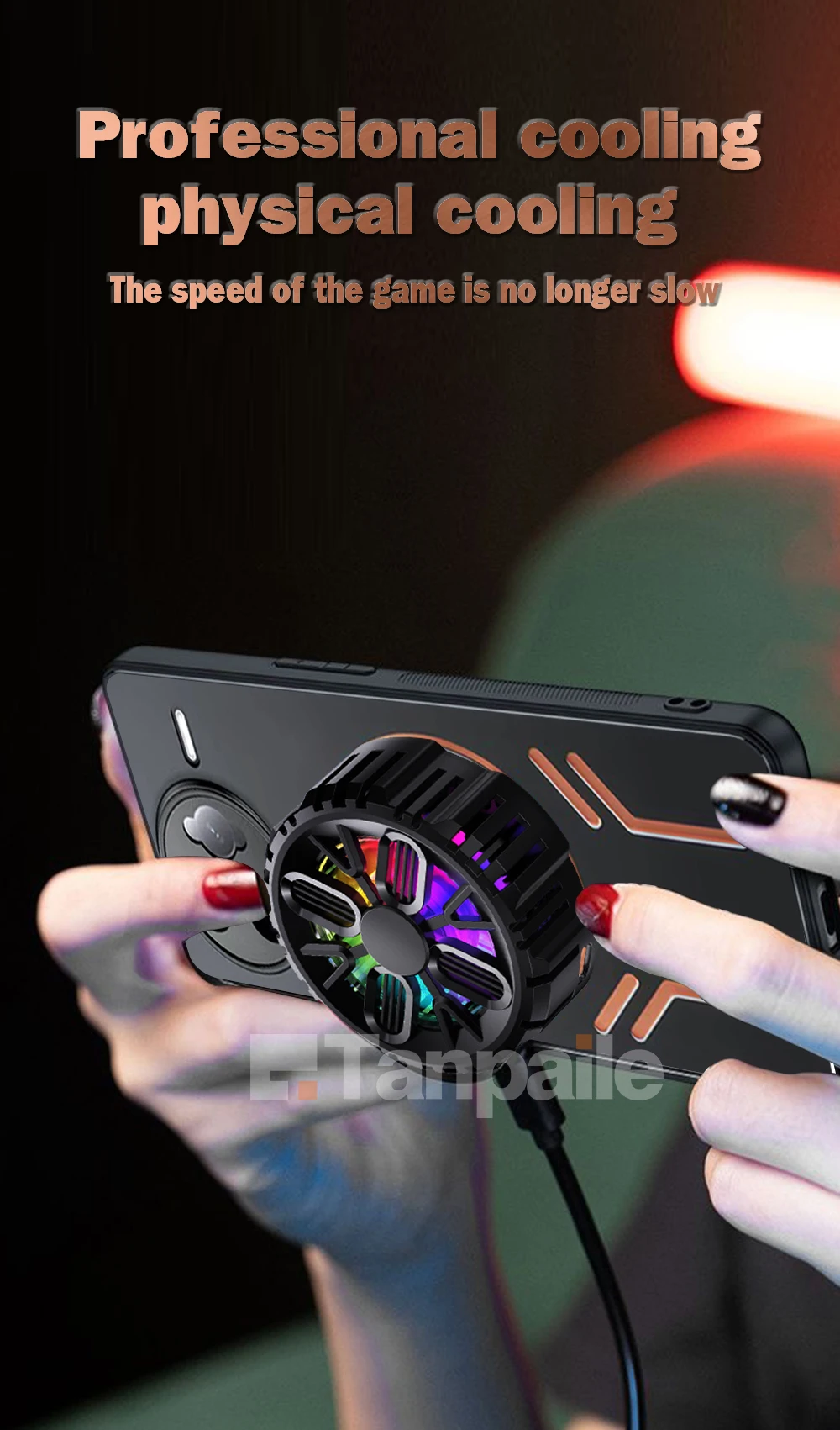 Copper Metal Cooling Shockproof Bumper Case with Heat Dissipation