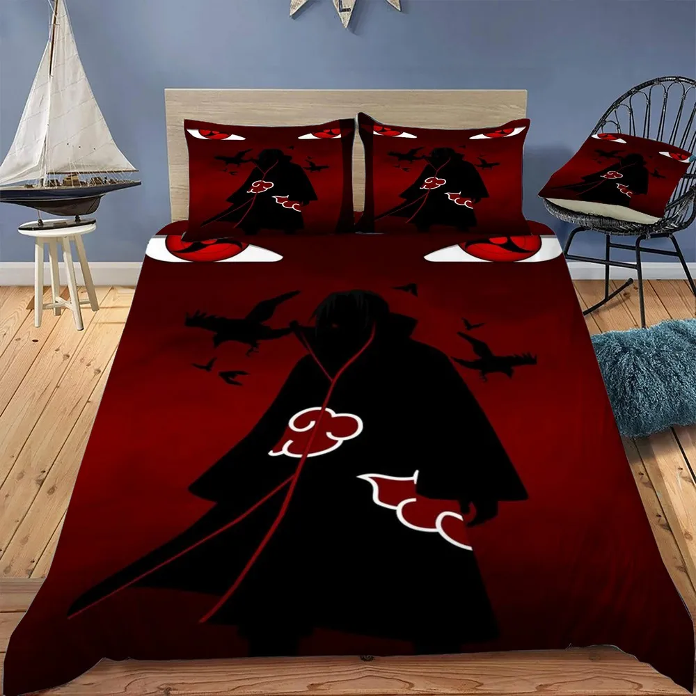 

Комплект постельного белья Itachichiha sharшаринган, мягкий пододеяльник, простыня, пододеяльник с наволочкой, Королевский размер, King-Size, Прямая поставка