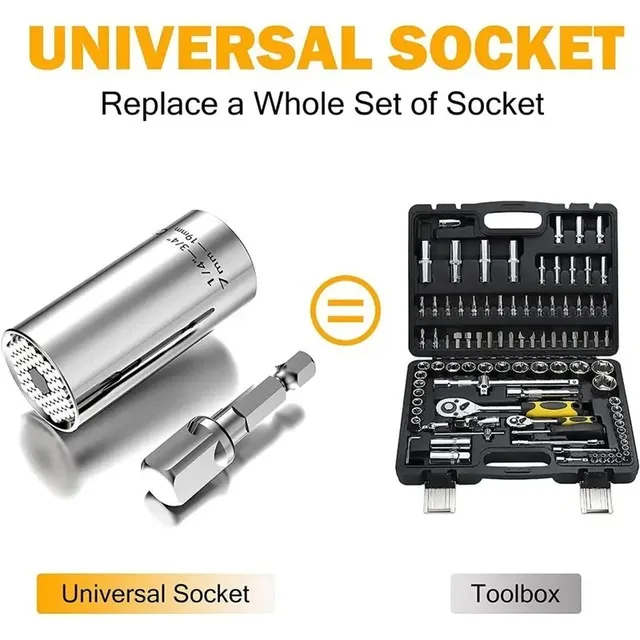 Gadgets For Men 2025 ANIN Set Of Universal Socket Wrench 7-19mm