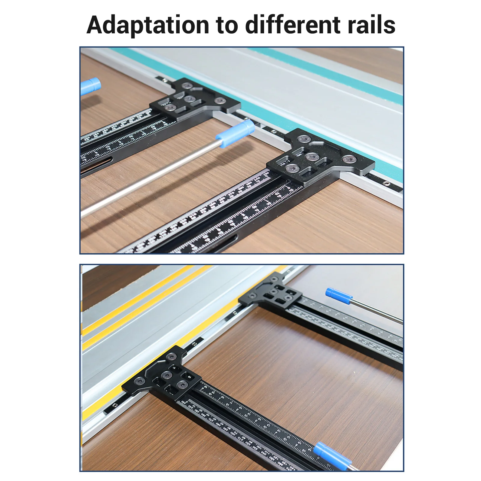 Circular Saw Track Set Adjustable Limiters and Rails Track Saw Parallel Rail  Kit Multifunctional Clear Scale for Planers