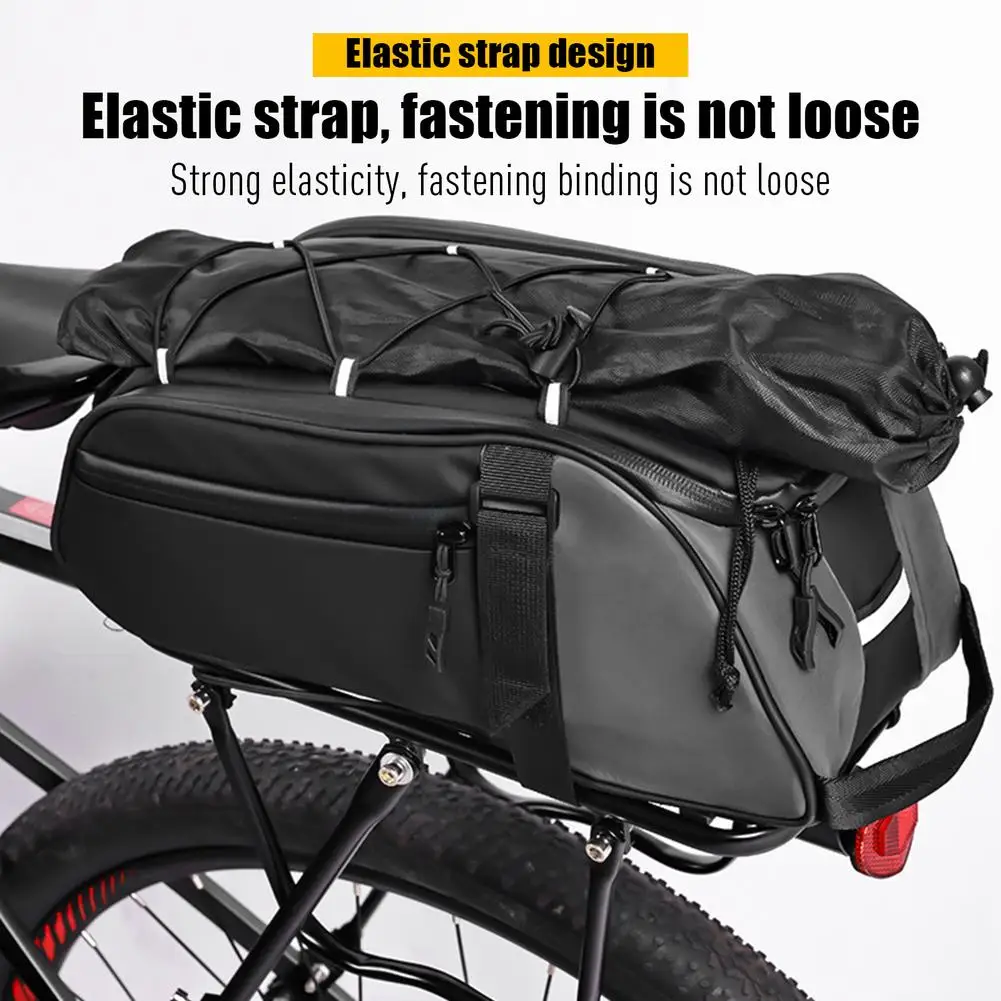 

YOUZI Bicycle Rack Bag Waterproof Reflective Multi-functional Bike Bags Multiple Compartments Shoulder Bag For Travel