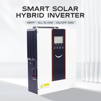 อินเวอร์เตอร์ไฮบริดโซลาร์เซลล์ 2 in 1 สำหรับใช้ในบ้าน 1000W ถึง 10KW แบบเชื่อมต่อระบบไฟฟ้าและแบบออฟกริด คลื่นไซน์บริสุทธิ์ 1KW พร้อมจอ LCD และตัวควบคุมอัจฉริยะสำหรับแผงโซลาร์เซลล์ 1