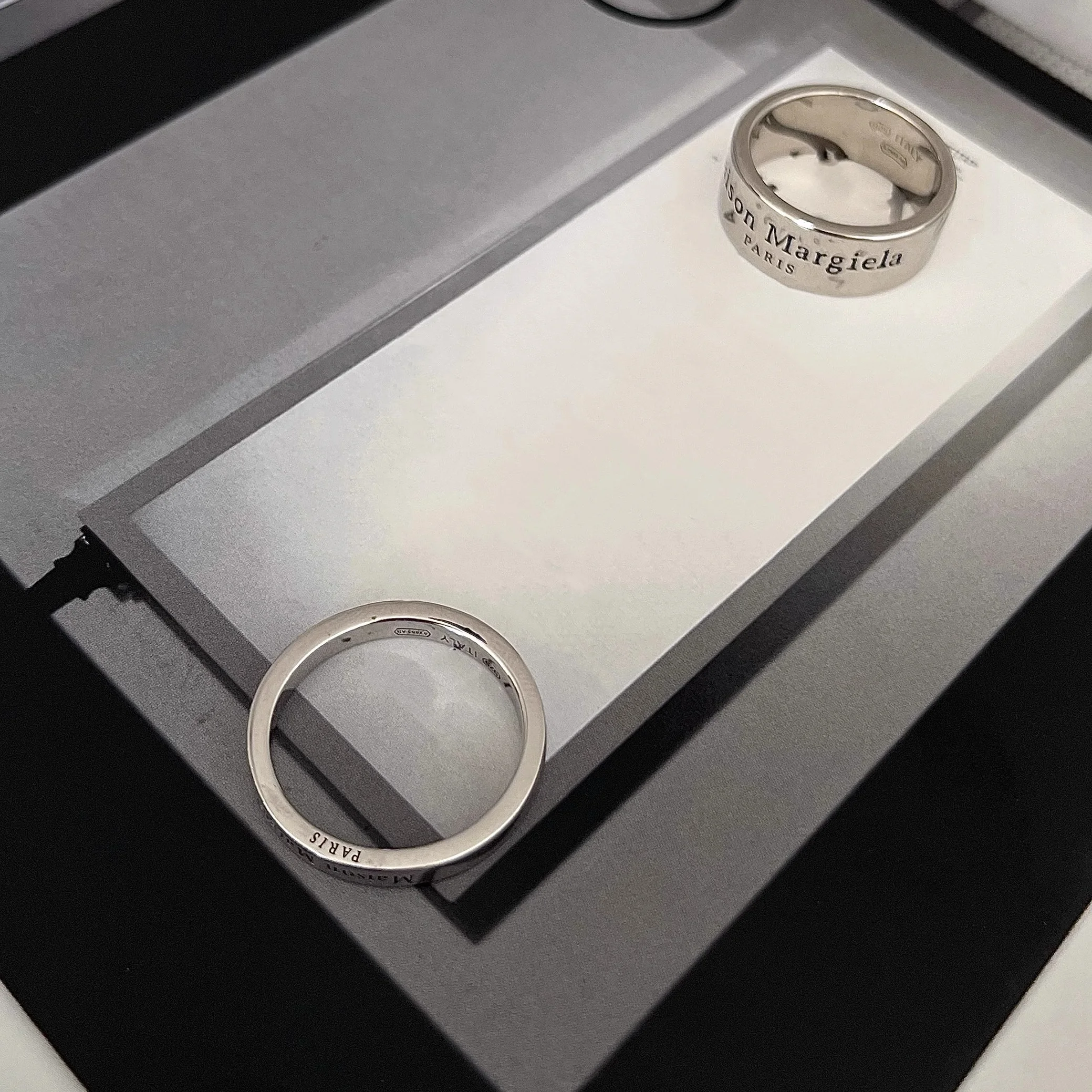 Numeric Style, Simple Letters, Neutral Wide Ring, Glossy Personalized  Instagram Style