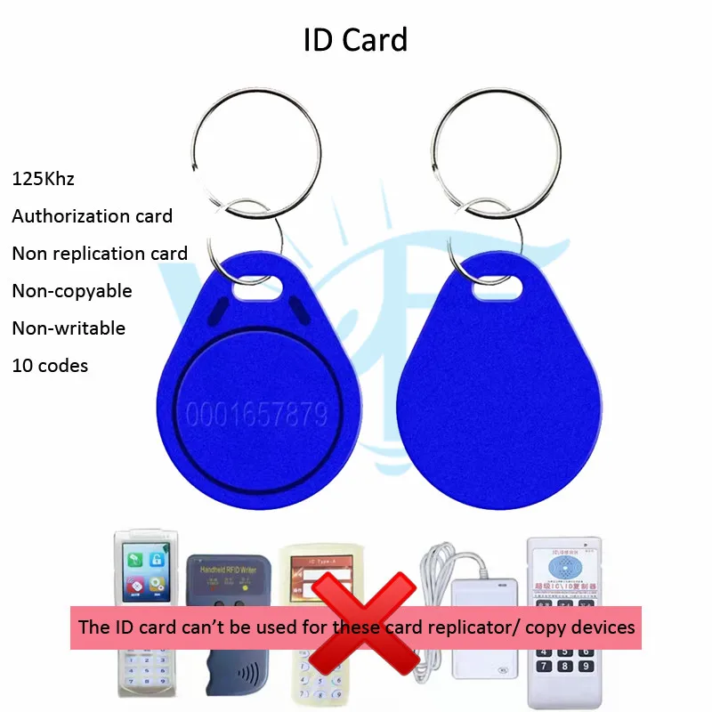 M1 ID Card Keyfobs Tags 20PCS/Lot 125KHz Access Control Key Finder Token Attendance Management Keychain ABS Waterproof Non-copy