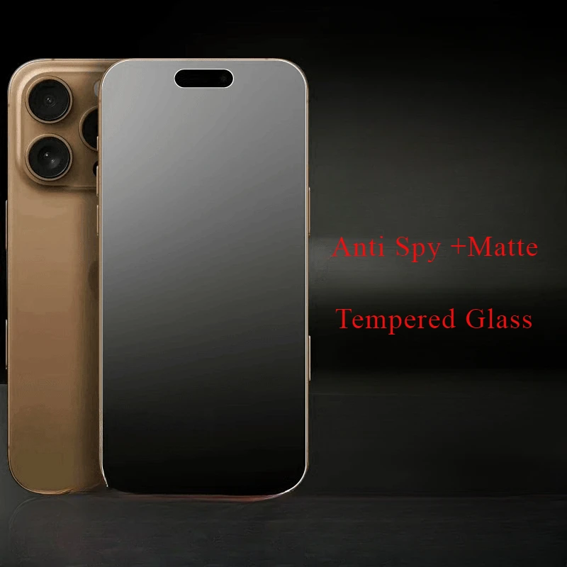 Premium Matte Privacy Screen Protector - Anti-Spy Glare & Anti-Fingerprint Tempered Glass Protective Film