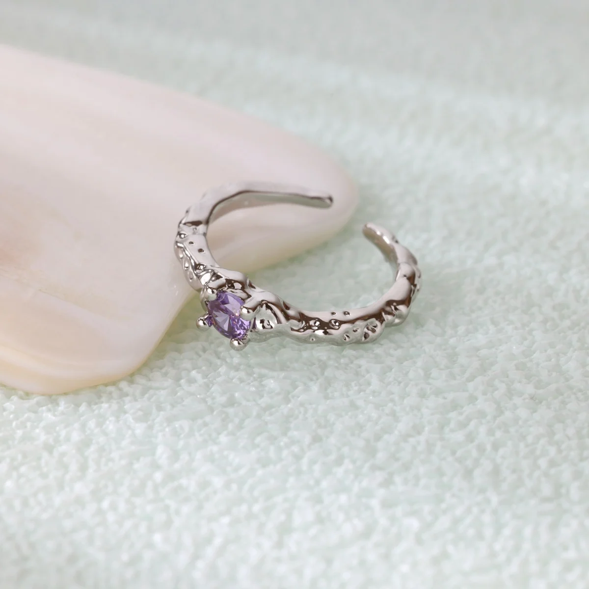 Purple Zircon Rings for Women Girls