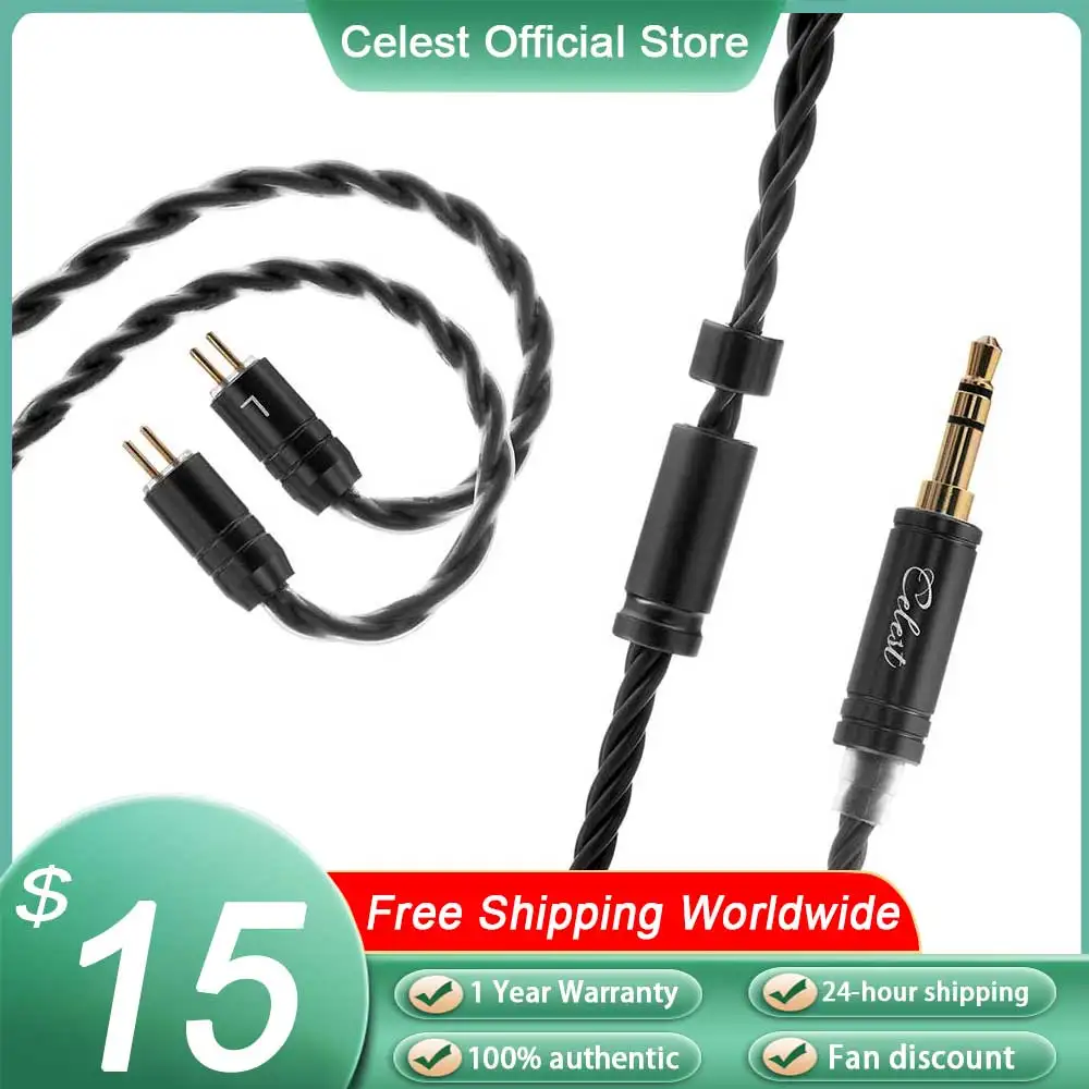 

Kinera Celest Tiger Soul Earphone Upgrade Cable 4 Core OFC Pure Copper Plated With Gold 3.5mm Plug 0.78mm 2Pin Cable In Ear IEM