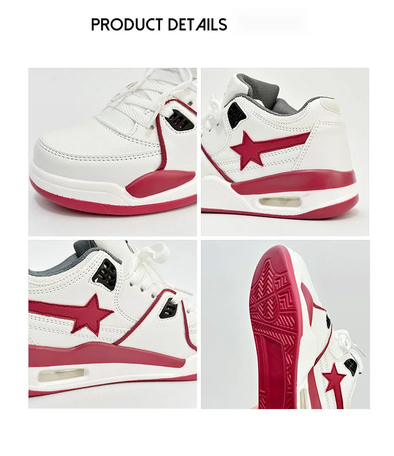Air Cushion Meteor Board for Men's Spring 2024 New Versatile Instagram Casual Little White Thick Sole Basketball Shoes_voghion.com