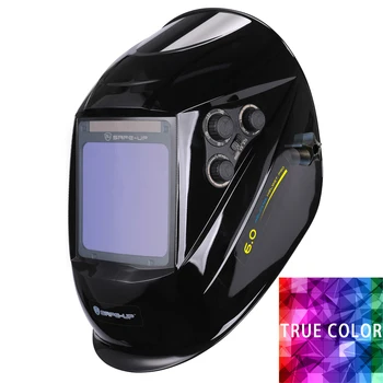 Maschera per saldatura 1/1/1/1,1/1/1/2 Casco per saldatura con oscuramento automatico 100x97mm,100x60 мм Vista ampia TRUE Colore 4 sensori per saldatrice MIG MAG MMA