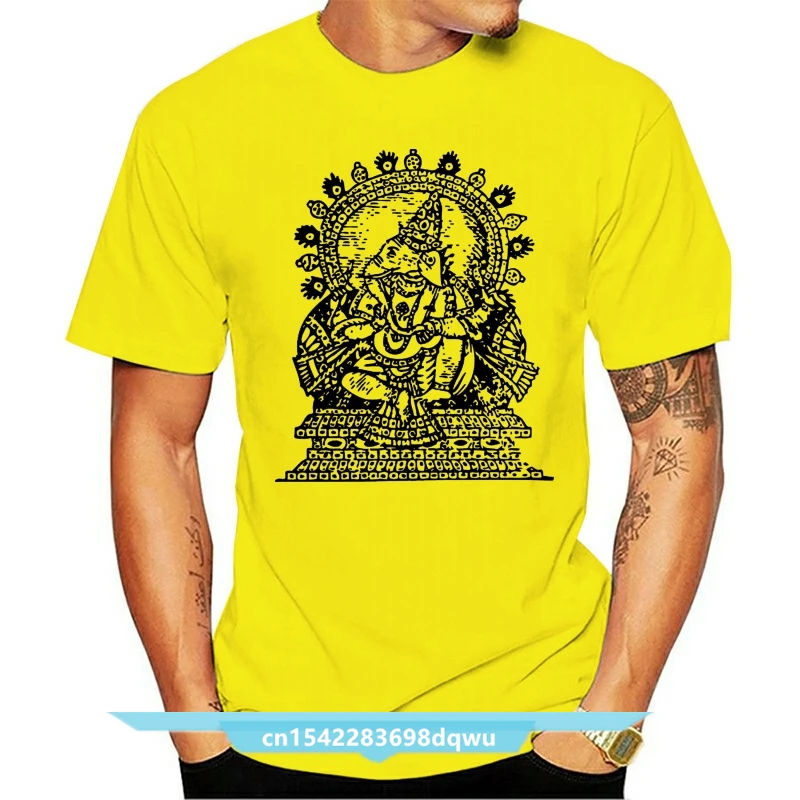 

Мужская футболка GANESH ART, 100% хлопок, индийский ганапти Ганеша, Бог, слон, идол