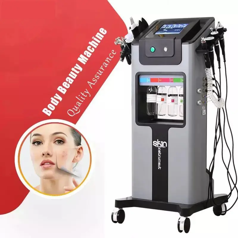 

8 In 1 Facial Galvanic Hydro Dermabrasion Machine Oxygen Facial Lift Whitening Skin Tightening Rejuvenation Salon Beauty Device