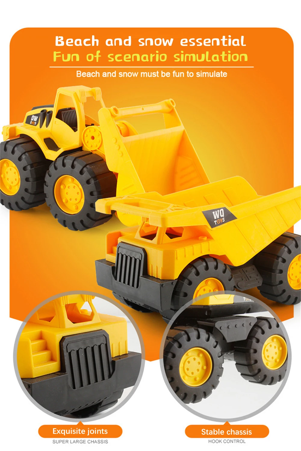 Toy Car Large Size City Construction Engineering Vehicle Children Excavator Truck Sand Digging Toys Kids Toy Gift For Birthday 5
