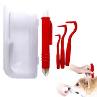 Tick Remover for Dogs 4 Pcs Tick Removal Tweezers Hooks Comb Kit Flea Remover Comb Lice Supplies for Pet Dog Cat Human Horse 1