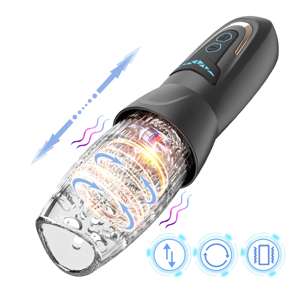Automatic Electric Piston Rotating Sucker Male Blowjob Masturbator Cup Vagina Dildo Real Oral Vibrator Sex Toys for Men Machine male masturbator male masturbator cup male masturbation aid