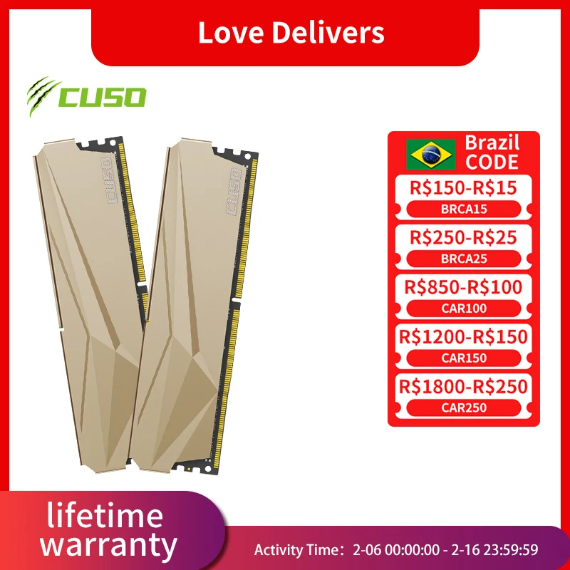 Cuso Ram Memory Ddr4 8Gb 16Gb 2666Mhz 3000Mhz 3200Mhz 3600Mhz Night Owl Series Memoria Ram Memoria Desktop Memoria Di Gioco Dimm