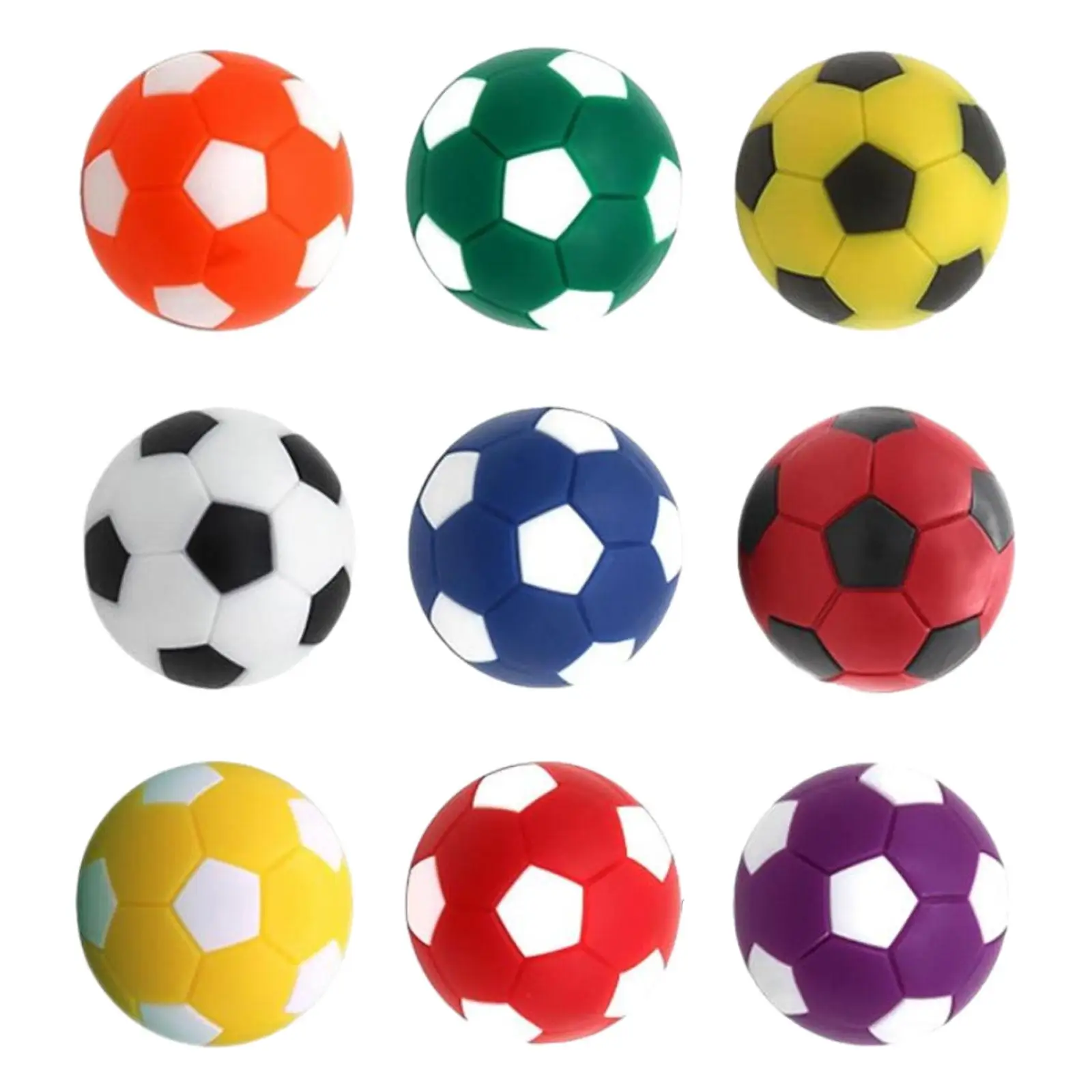 9Pcs Foosball Table Balls Table Football Balls 9 Colors 36mm Top Soccer for Finger Sport Party Games Accessories