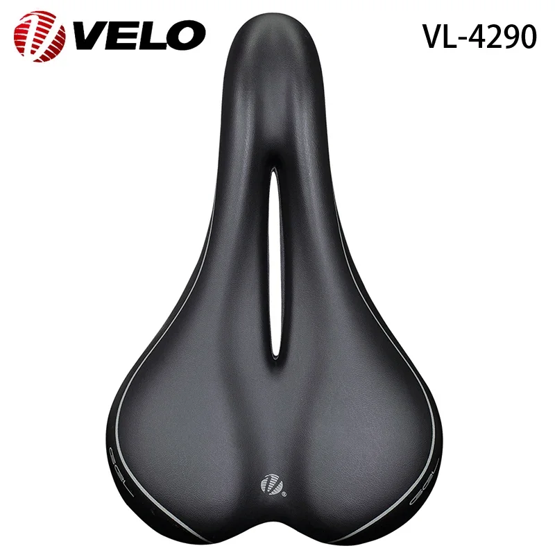 

VELO VL-4290 Silica Gel PU Zone Cut Hollow Breathable Comfortable Road Bike City Bike MTB Bicycle Saddle Cushion Cycling Parts