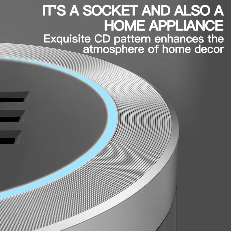 Wall‑Mounted Power Track Outlet Rail, Modular Sliding Socket Strip with USB‑C, US/EU/UK Adapters, Grey/Black, For Office Home 6