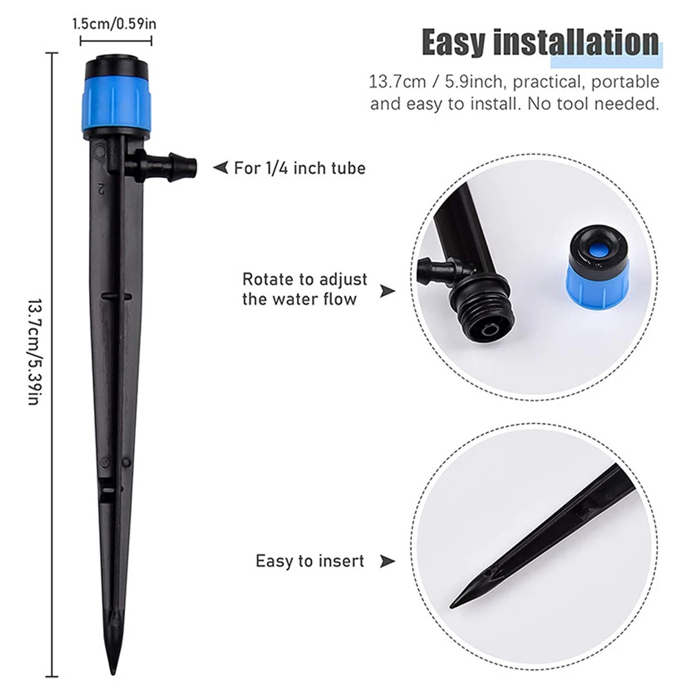 Rotating Sprinklers with Spike Interchangeable Head 360 Degree Sprayers Garden Yard Lawn Greenhouse Irrigation