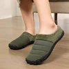 New Couple Outdoor Cotton Slippers Indoor Non-Slip Waterproof Plus Velvet Warm Cotton Slippers 1