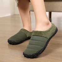 New Couple Outdoor Cotton Slippers Indoor Non-Slip Waterproof Plus Velvet Warm Cotton Slippers 1