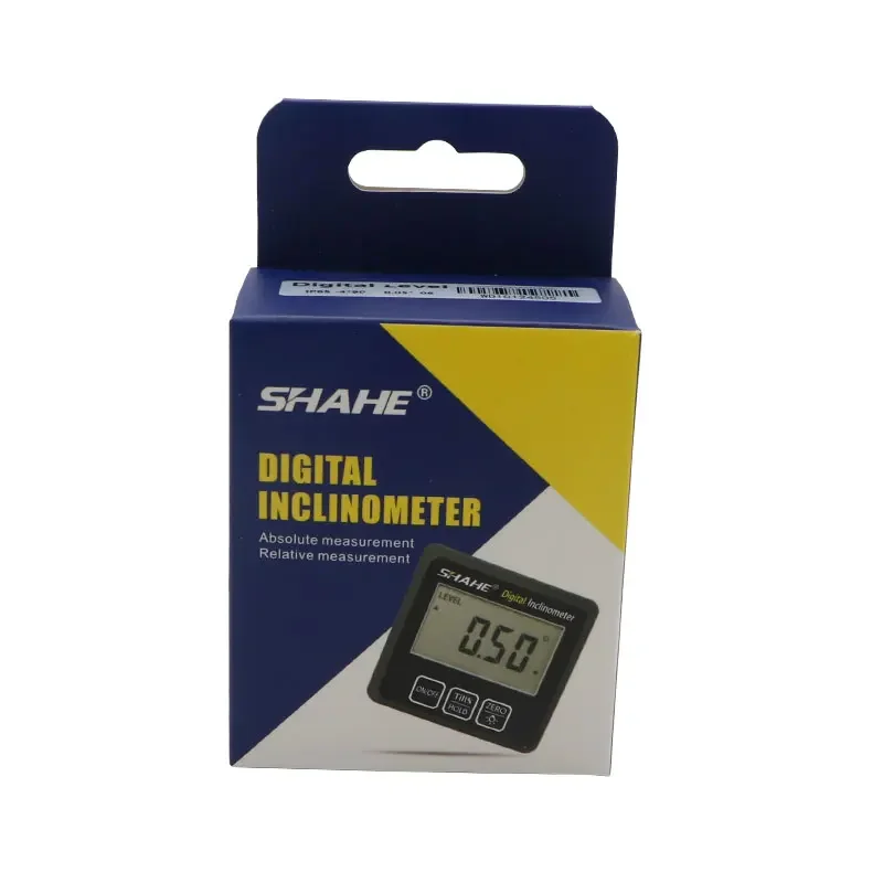 Shahe IP65 Waterproof Protractor With Back Light Inclinometer Angle Bevel Box Electronic Protractor Magnetic Base Angle Gauge