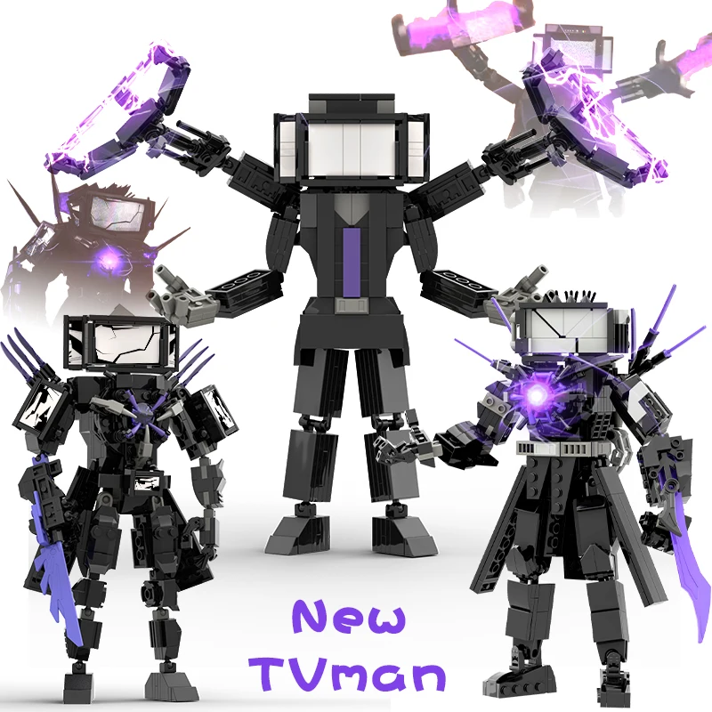 New Skibidi Toileted Giant Titan TVman Upgrade Speakerman Building Blocks Animation Figure Model Toys for Kid Ideas Gifts Xmas 4