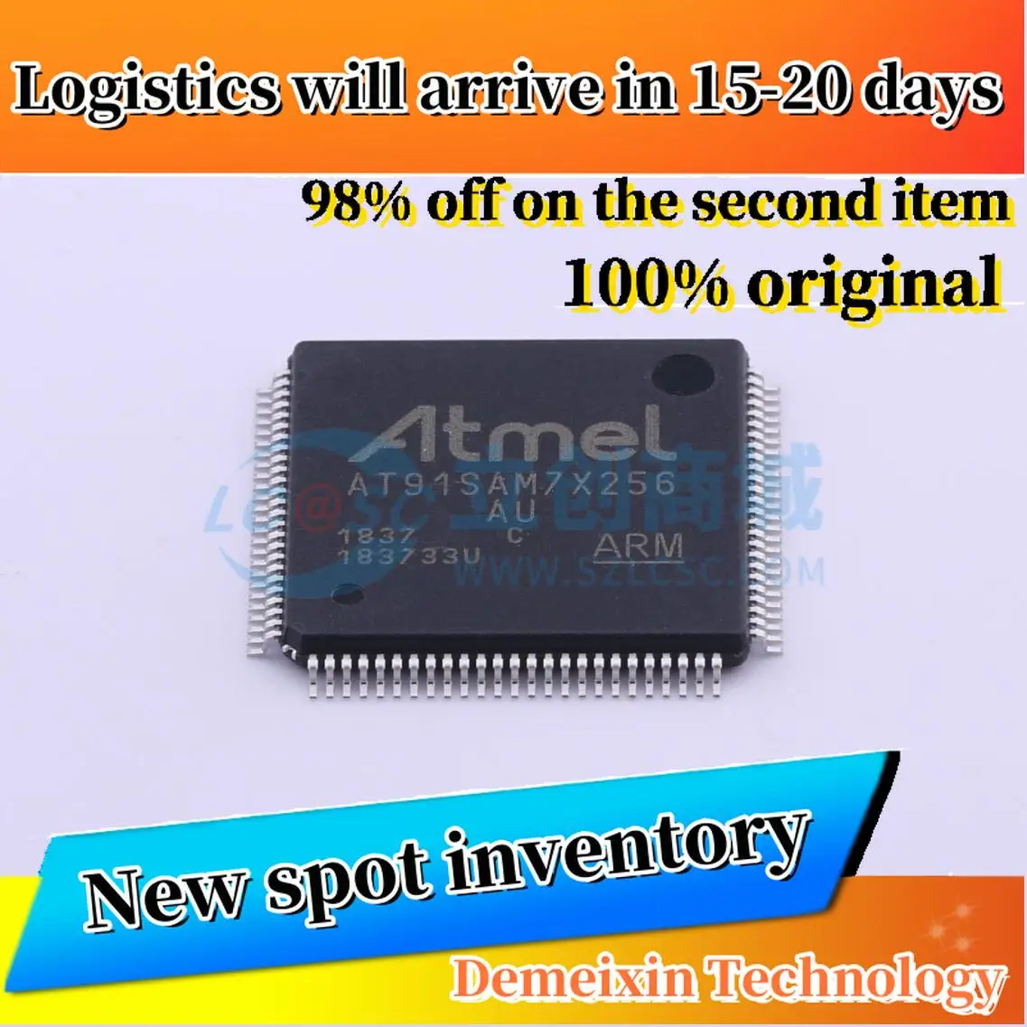 1PCS  AT91SAM7X256C-AU AT91SAM7X256C TQFP-100(14x14) 100%Original   New in Stock