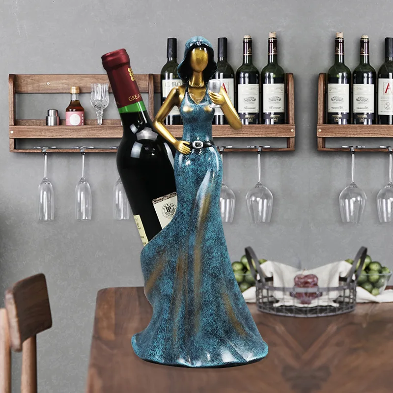 

Luxury Interior Bar Home Accessories Room Decor Wine Rack Collectible Figurines forMiniatures for Crafts Desktop Ornaments Gifts