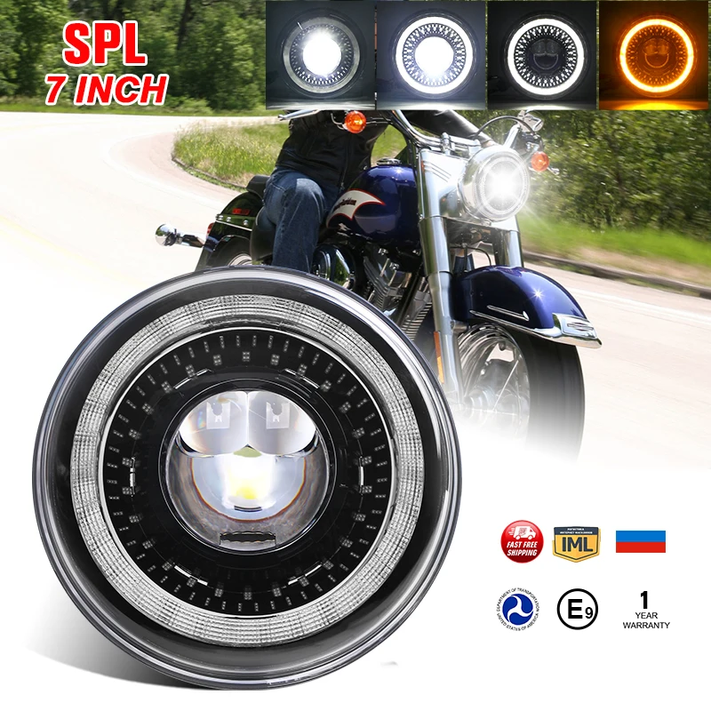 

7 Inch Motorcycle Headlight LED For Rod FatBoy Heritage Softail Slim Deluxe Switchback Road King Motorcycles DRL Light Lamp