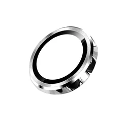 Premium Camera Lens Protector Glass with Metal Ring - Honor 400 (Silver)