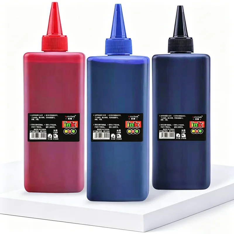 500ml 화이트보드 마커 리필 잉크 ? 검정/빨강/파랑, 매끄러운 표면 필기, 쉽게 지워짐, 사무실, 학교, 가정용 저취성