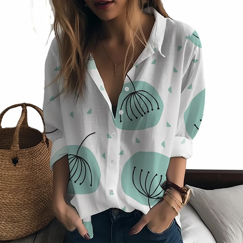 

Fashion Trend Women's Shirts Dandelion 3D Printed Women's shirts Casual style Women's shirts New summer women's shirts