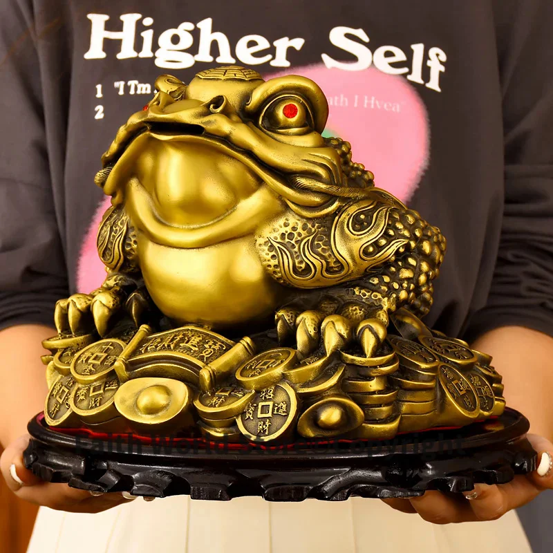 

COPPER ZHAO CAI JIN CHAN HOME SHOP Business career prosperous FENG SHUI talisman Bring wealth money Opening Gift DECOR ornament