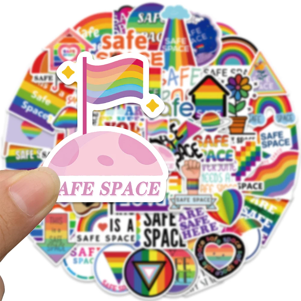 Cartoon Public Safe Space Stickers graffiti Sticker 50pcs for DIY Luggage Laptop Motorcycle Sticker cartoon stickers decorative stickers colorful stickers graffiti stickers