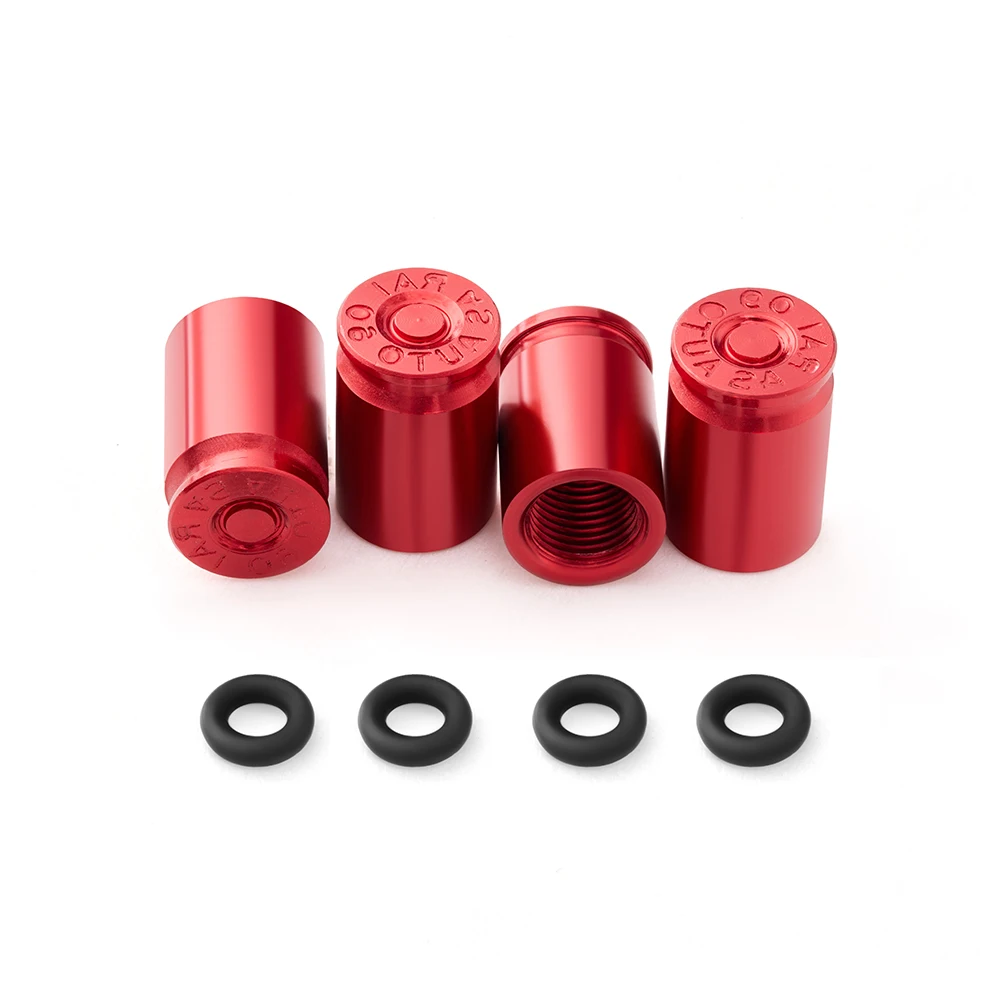 Enhanced Car Wheel Tire Valve Caps - Durable Airdust Waterproof Stem Covers (Set of 4)