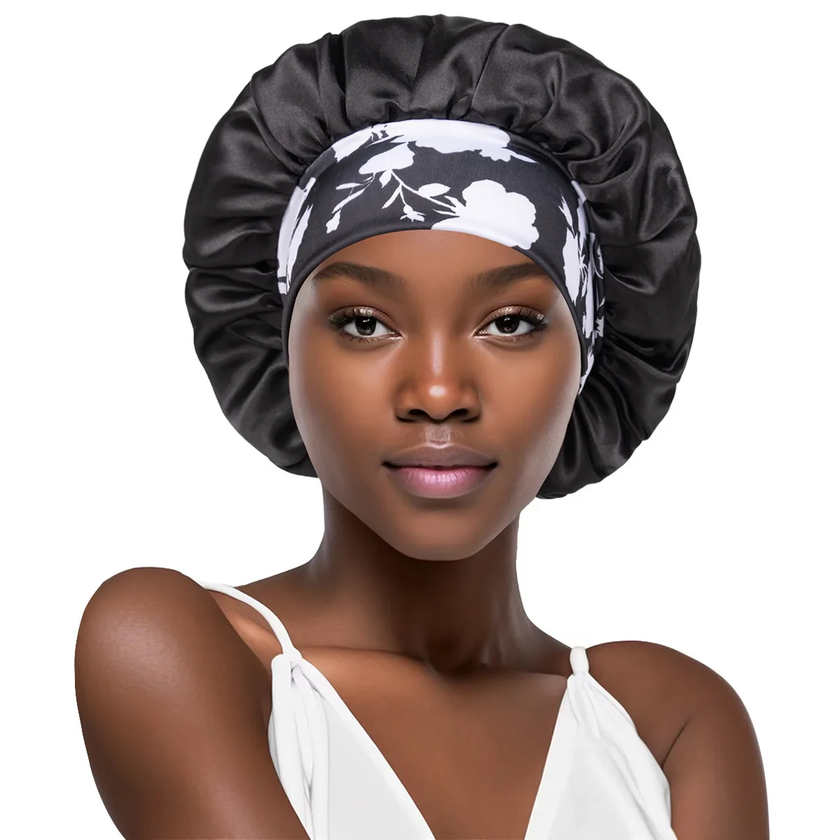 New Silk Sleeping Cap Night Hat Head Cover Bonnet Hair Hat Sleeping Hats Satinhat to Sleep Hair Care Bonnet Sleep Hoodfor Women 4