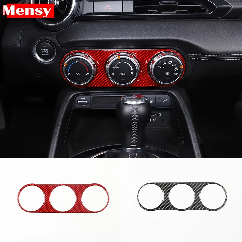 

Center Control Air Conditioning Switch Panel Decoration Stickers Trim for Mazda MX-5 2016-2023 Soft Carbon Fiber Car Accessories