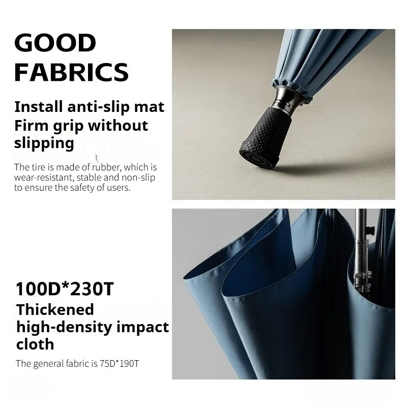 Parachase Strong Walking Cane Umbrella Windproof Adjustable Long Handle Crutches Umbrella Men Women Big Golf Waterproof