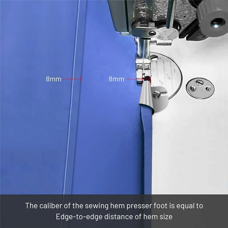 Sewing Rolled Hemmer Foot Set 4Pcs (4/6/8/10MM),Universal Sewing Machine Accessories Rolled Hem Presser Foot