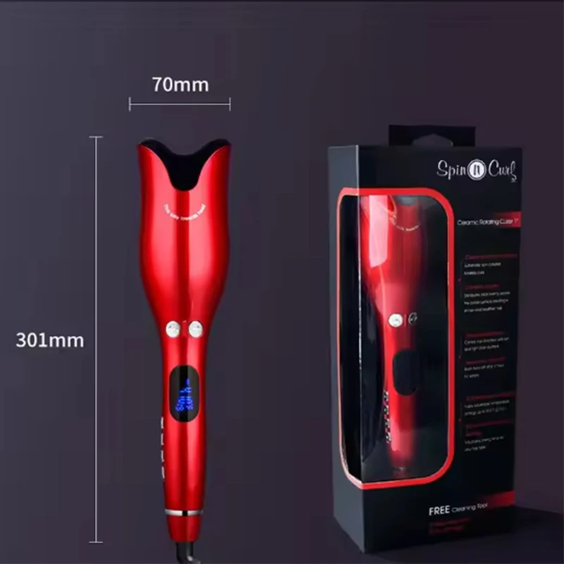 Rose-shaped Multi-Function LCD Auto Rotating Ceramic Hair Curler Professional Hair Styling Tools hair curler,hair iron