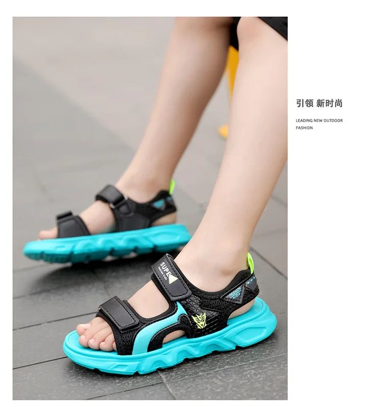 New Children's Beach Sandals Comfortable Non-slip Boys Sandals Fashion Lightweight Boys Girls Sandals Children's Casual Shoes 8 children's sandals near me