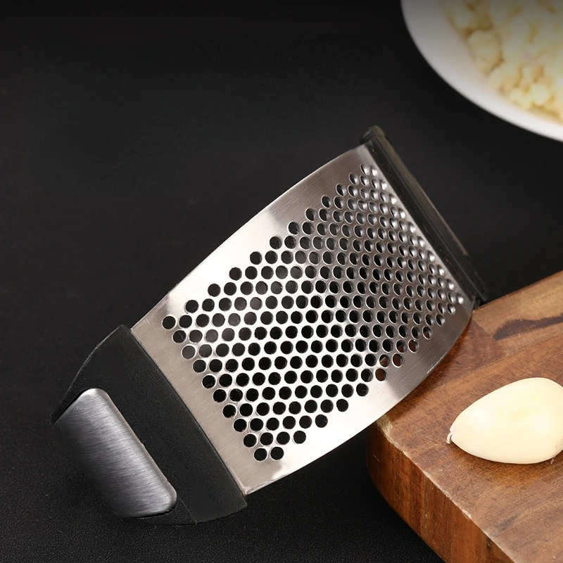 Garlic Press, Stainless Steel Garlic Press With Garlic Peeler