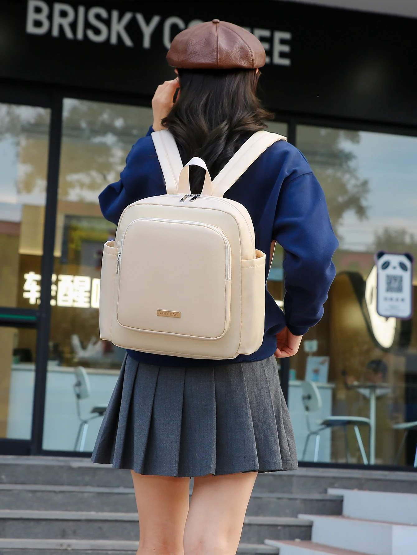 Large Capacity Baby Carrier Backpack With Bottle Insulation Slot_voghion.com