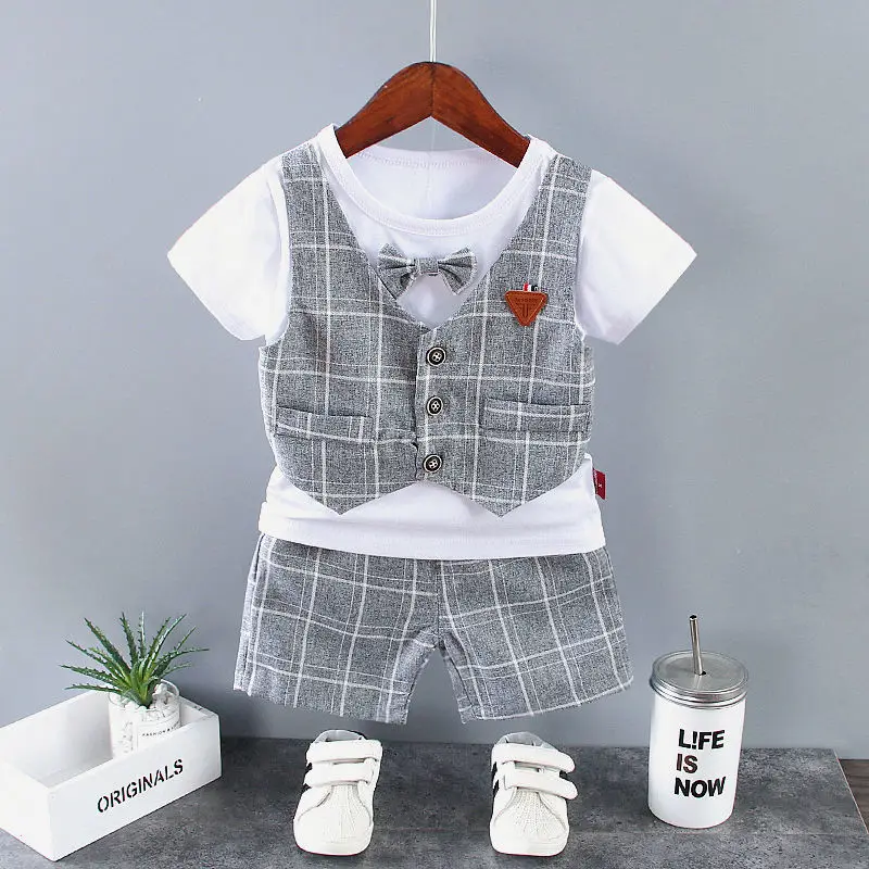 

Костюм для новорожденных, комбинезон для маленьких мальчиков, комплект одежды с красивым бантом, подарок на 1-й день рождения, наряд с принтом для младенцев, одежда для малышей, женская одежда