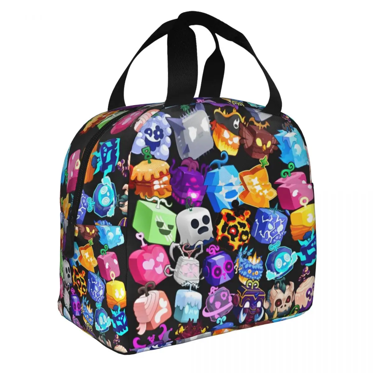 Blox Fruits Gaming Game Insulated Lunch Bag Thermal Bag Reusable Robloxx High Capacity Tote Lunch Box Food Storage Bags Office