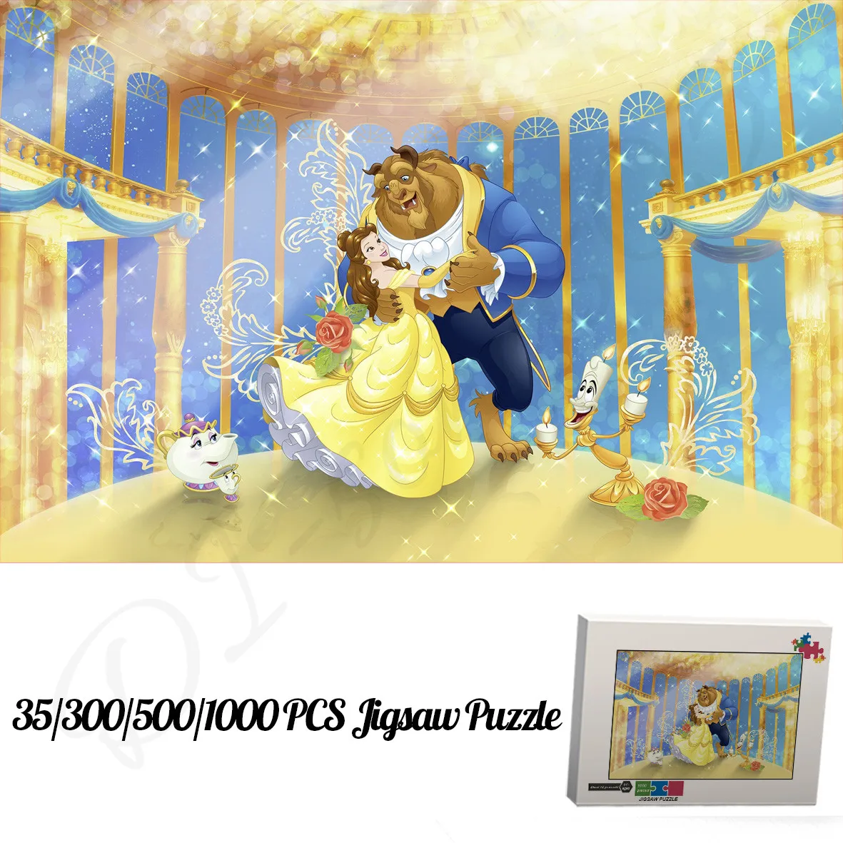

Пазлы из мультфильма «Красавица и Чудовище», F35 300 500 1000