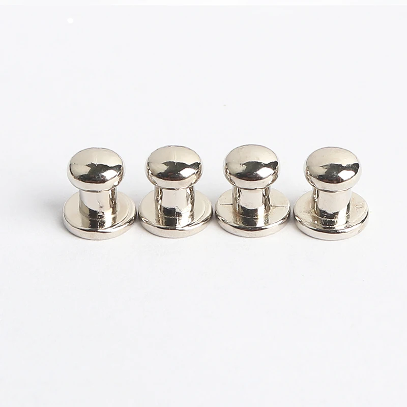 500sets 8mm Zinc Alloy 6 mm Round Head Stud Spot Screwback CraftLeather Bag Belt Chicago Button Screw Nail Rivet metal studs,metal binding screws