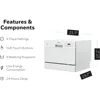Countertop Dishwasher with 6 Place settings, 6 Washing Programs, Stainless Steel Tub, UL/Energy Star- Stainless Steel 2
